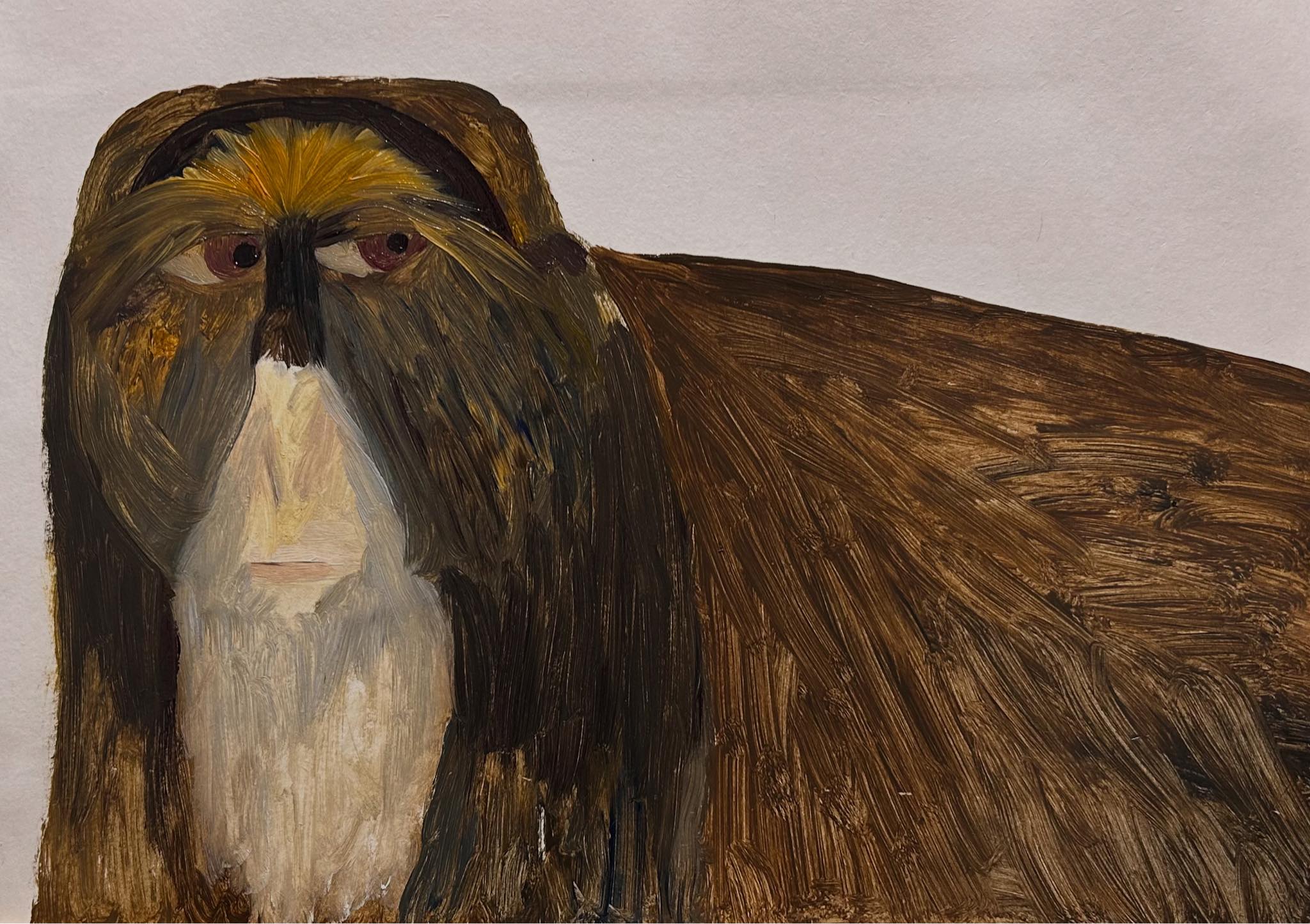 リズムを刻むサル（油彩）